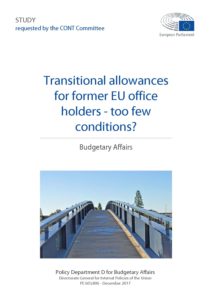 Read more about the article Blomeyer & Sanz presents a study on transitional allowances to the European Parliament